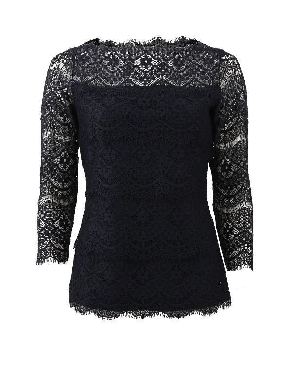 Evonia Lace Jersey Top