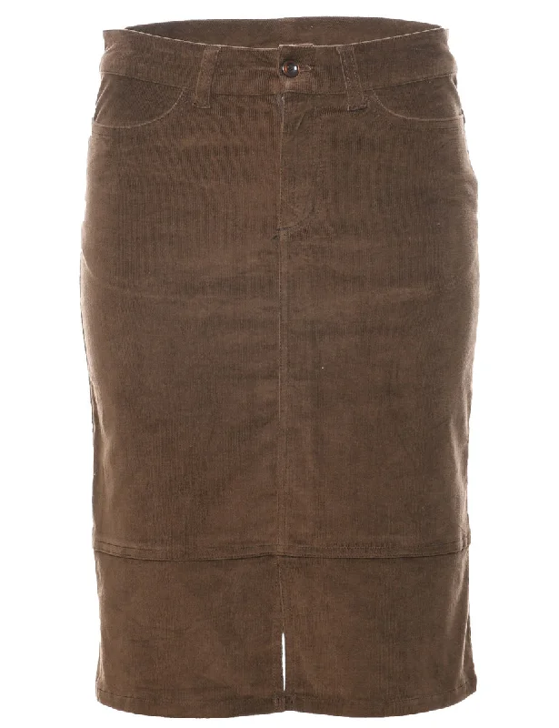 Corduroy Pencil Skirt - XS