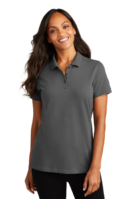 Port Authority Womens Wrinkle Resistant Short Sleeve Polo Shirt - Sterling Grey