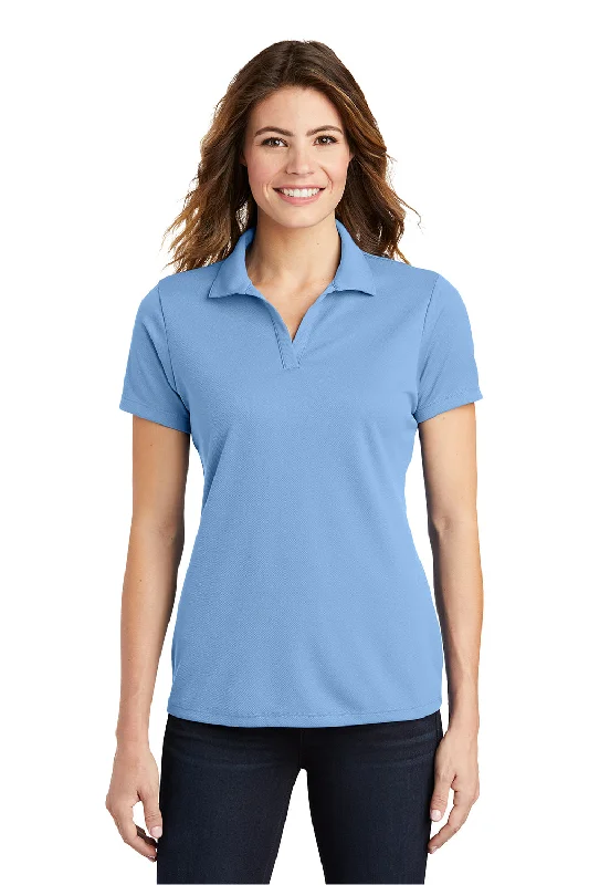 Sport-Tek Womens RacerMesh Moisture Wicking Short Sleeve Polo Shirt - Carolina Blue