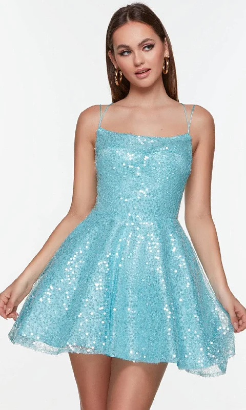 Alyce Paris - Sequin A-Line Cocktail Dress 3108