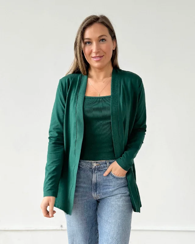 KAEDE cardigan in Dark Green