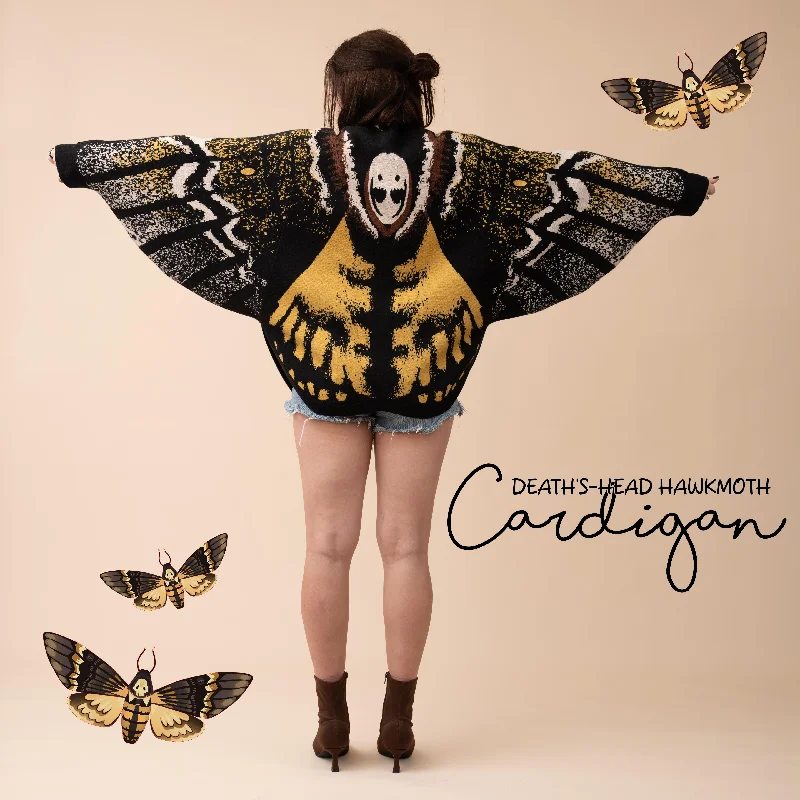 Death's Head Moth Cardigan [BACK ORDER]