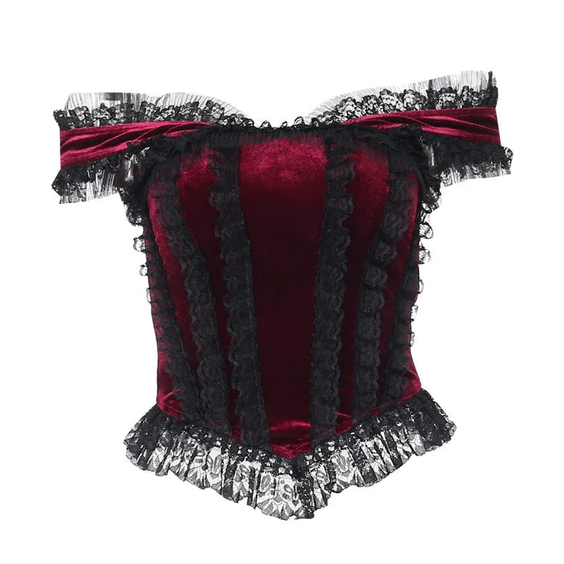 Women's Gothic Lace Splice Vest