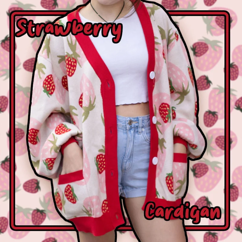 Strawberry Cardigan