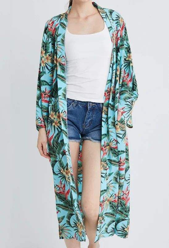 Tropical Vacay Long Kimono