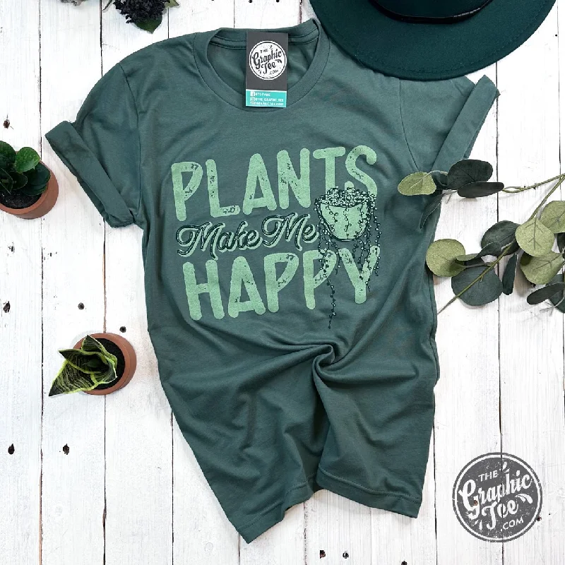 Plants Make Me Happy Short Sleeve Tee