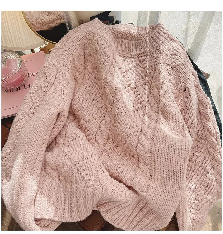 Retro gentle style hollow pullover sweater for women     S4898