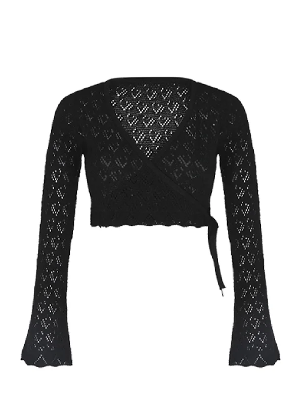 Kaia Black Knitted Top