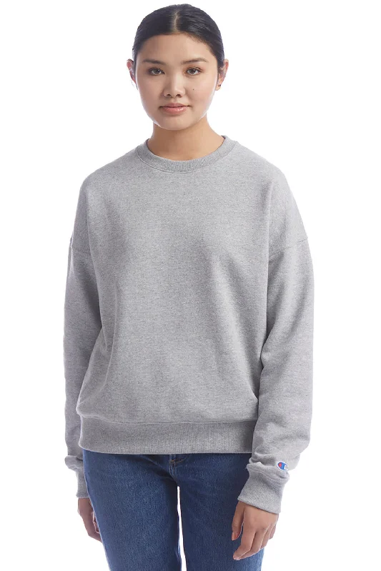 Champion Womens PowerBlend Crewneck Sweatshirt - Light Steel Grey