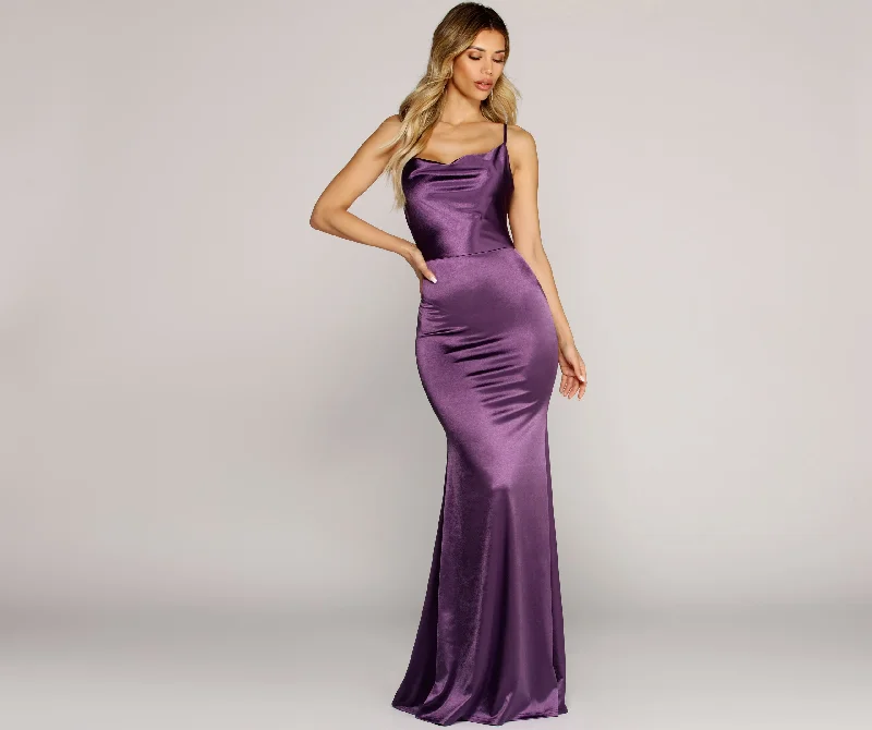 Antoinette Formal Luxe Satin Dress