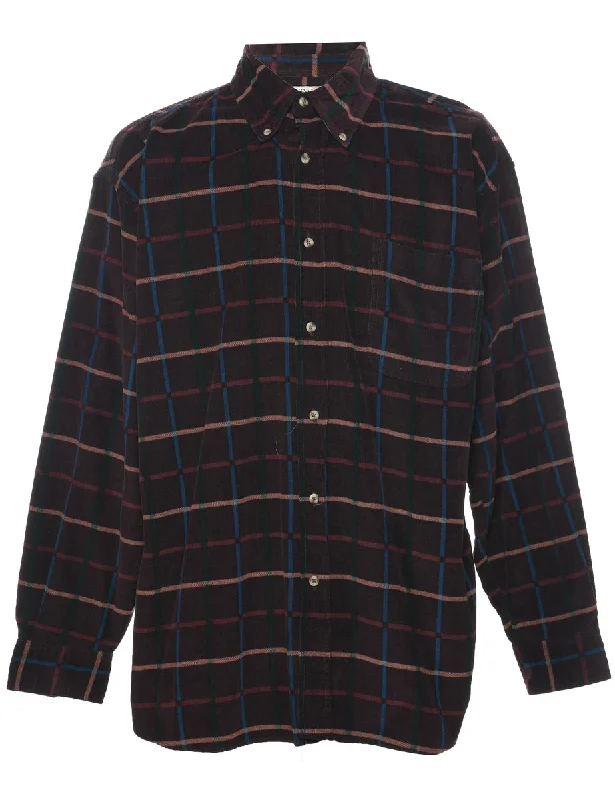 Corduroy Checked Shirt - XL