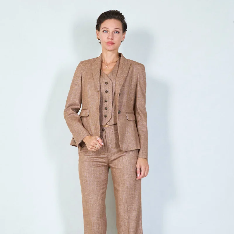 Textured tailored blazer with button details wholesale