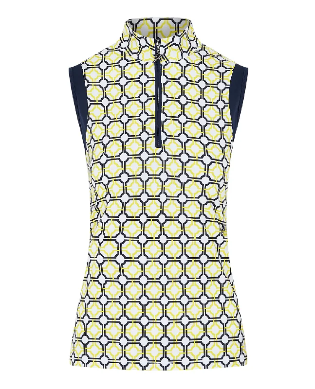 SWING OUT SISTER Cecily Sleeveless Polo Sunshine Navy