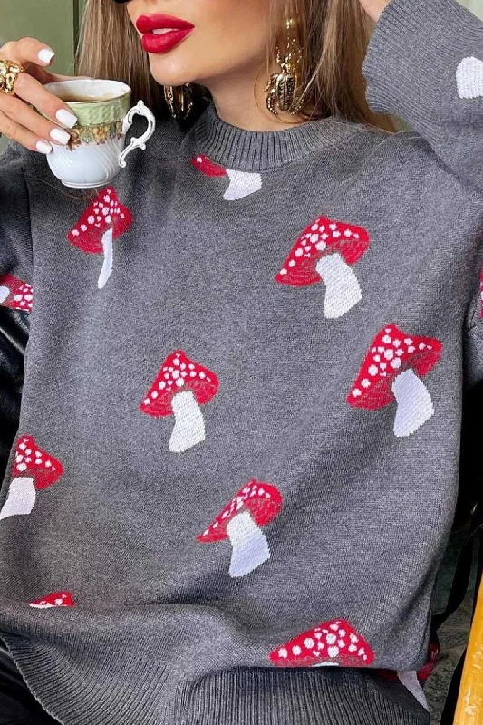 TastyHottie - Mushroom Graphic Pullover Sweater