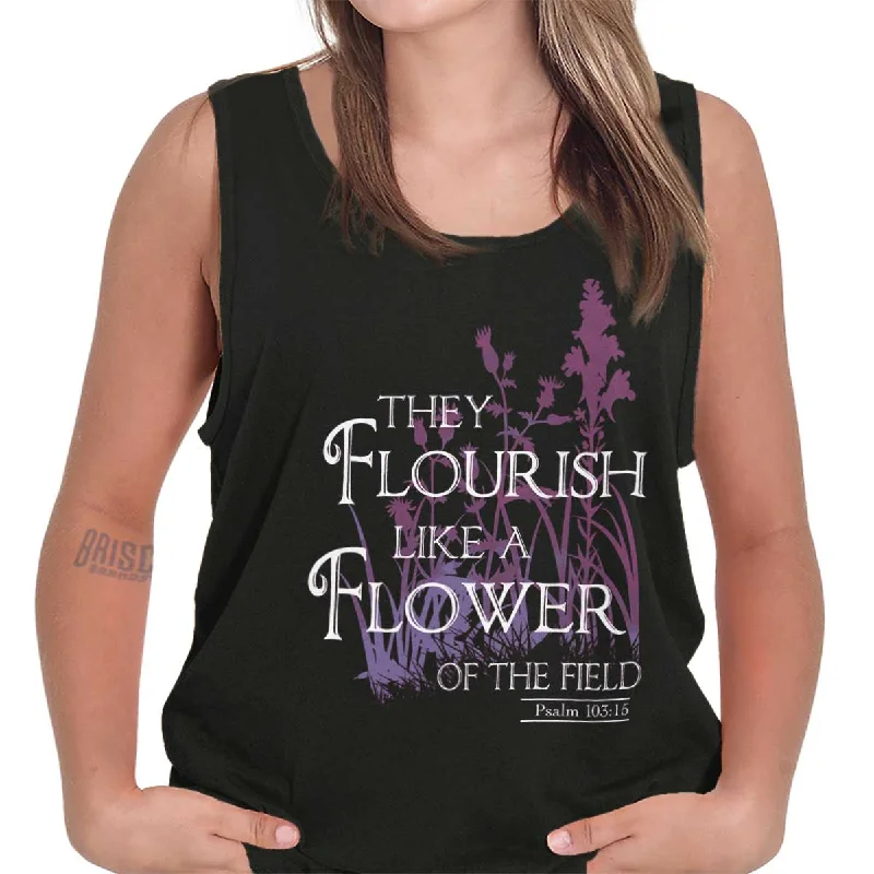 They Flourish Like A Flower Tank Top