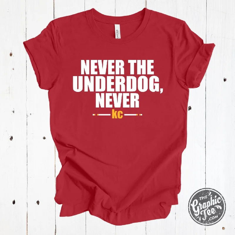 Never the Underdog, Never KC Crewneck Tee