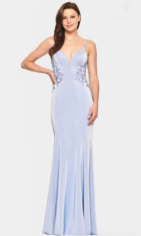 Faviana S10815 - Lace Applique Cutout Evening Gown