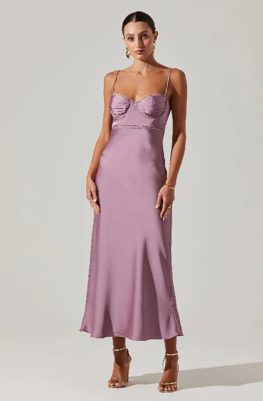 Florianne Satin Maxi Dress