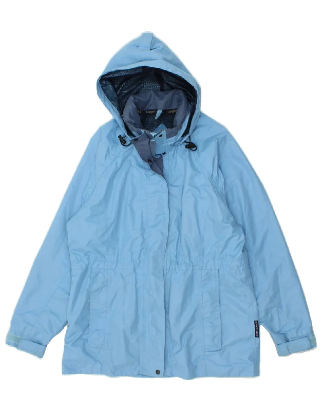 TARGET DRY Womens Hooded Rain Jacket US 12 Large Blue Polyester