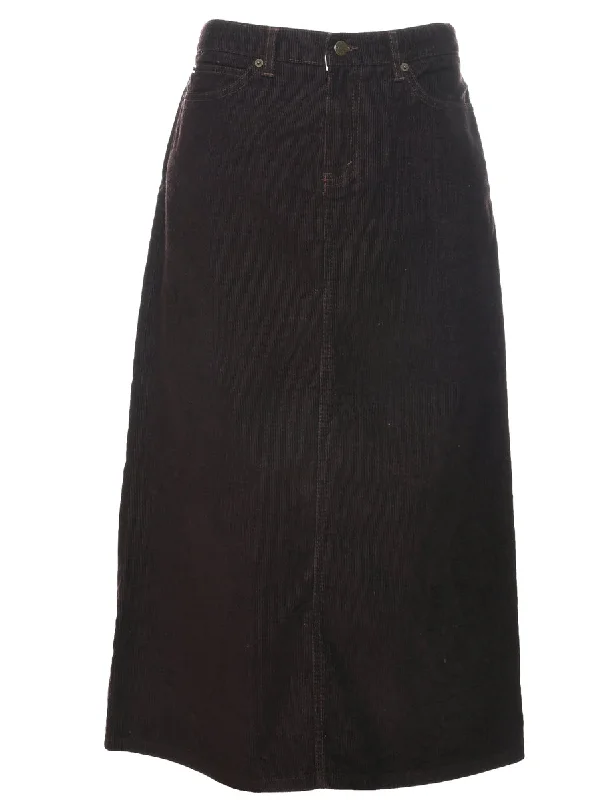 Corduroy Eddie Bauer Midi Skirt - M