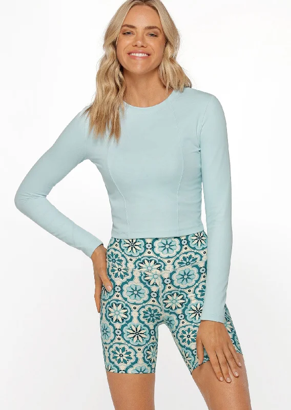 Lorna Jane Cut Out Long Sleeve Top - Morning Sky