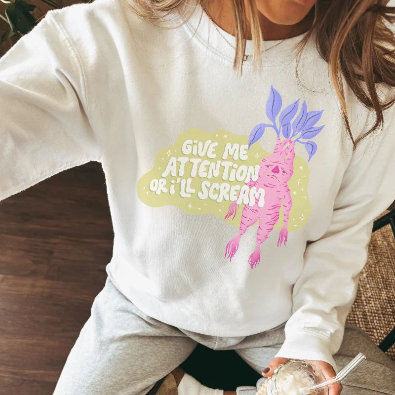 Give Me Attention or I'll Scream Retro Sweatshirt or T Shirt