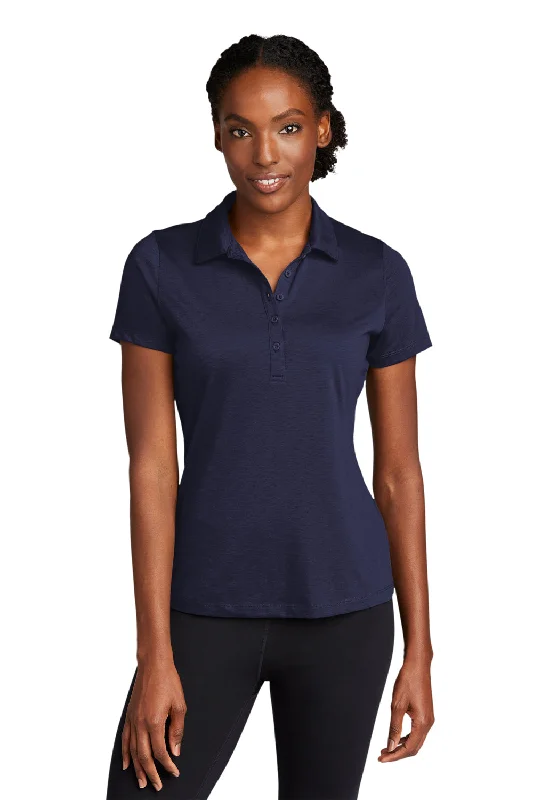 Sport-Tek Womens Strive Moisture Wicking Short Sleeve Polo Shirt - True Navy Blue