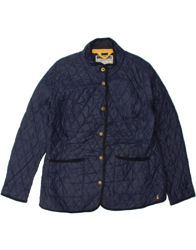 JOULES Womens Quilted Jacket UK 18 XL Navy Blue Polyamide