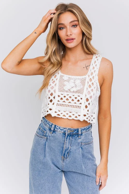 Seabreeze Sleeveless Crochet Top