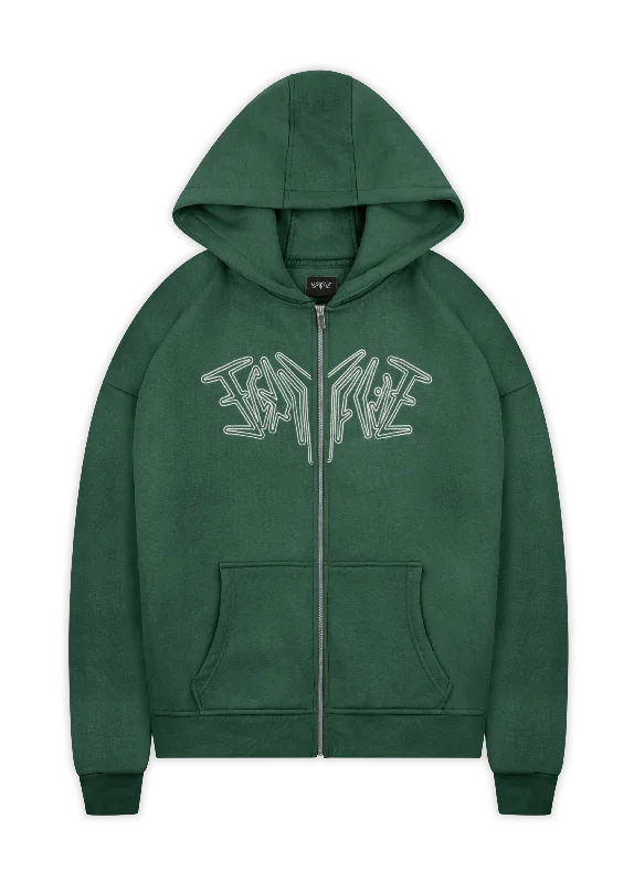 ZIP HOODIE GREEN
