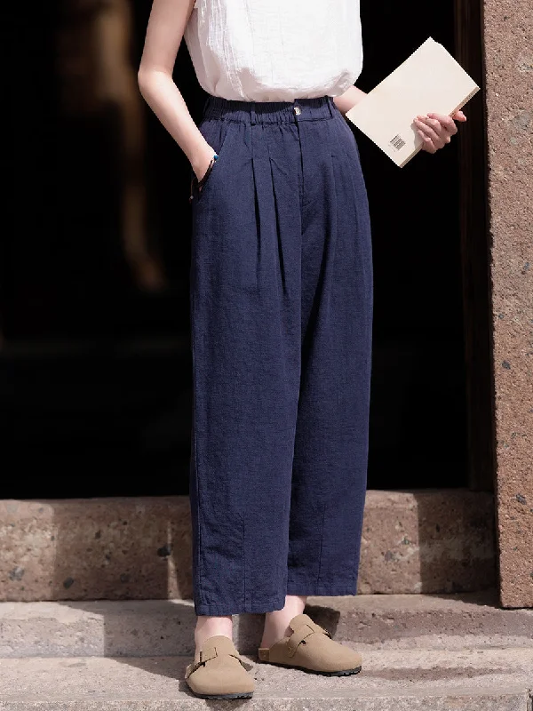 Women Summer Linen Casual Harem Pants