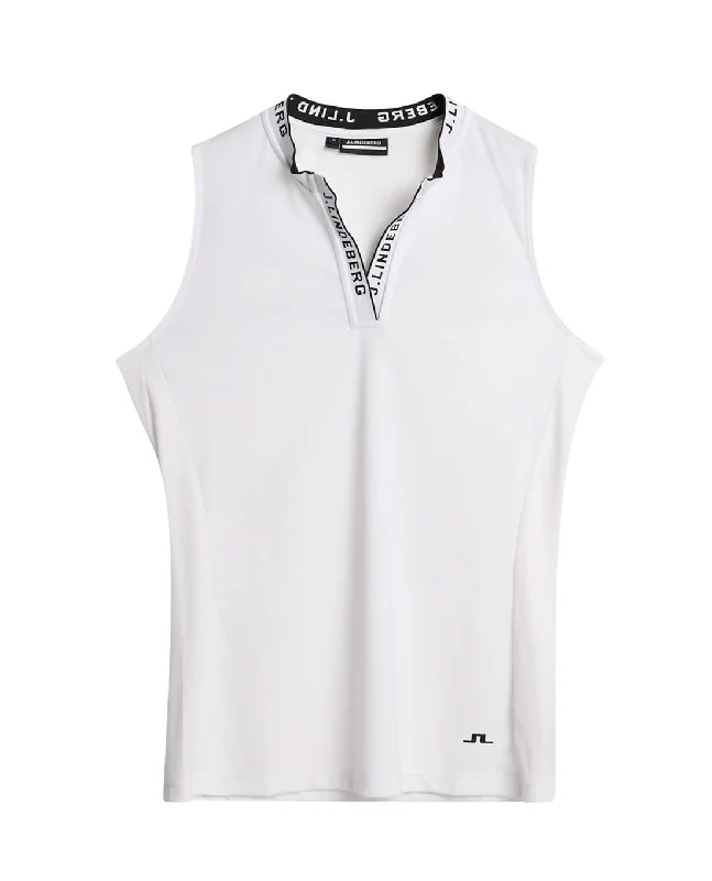 J.Lindeberg Leya Sleeveless Polo White