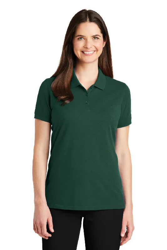 Port Authority Womens Wrinkle Resistant Short Sleeve Polo Shirt - Green Glen - Closeout