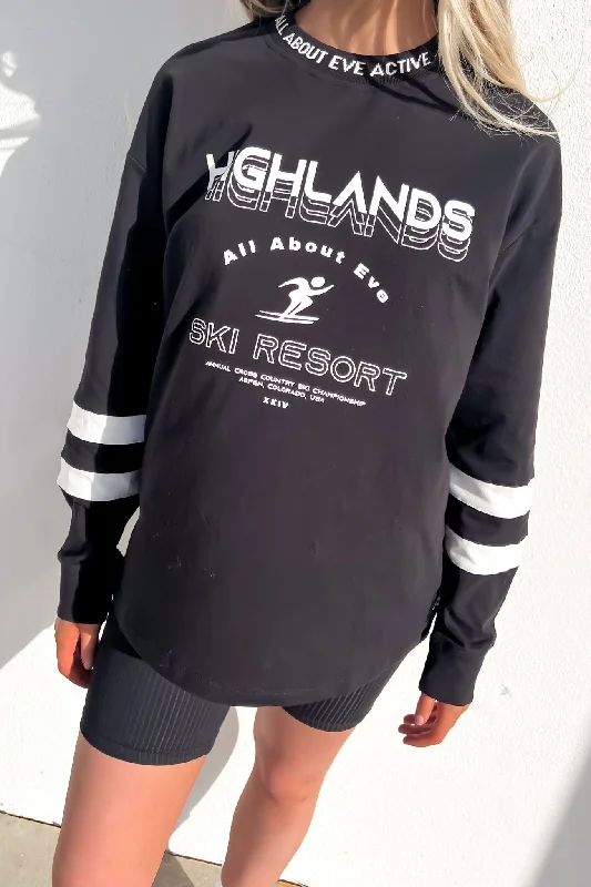 Highlands Long Sleeve Tee Black