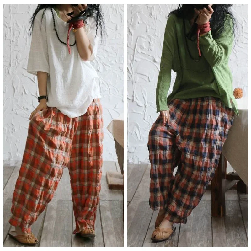 Women Loose Cotton Linen Pants