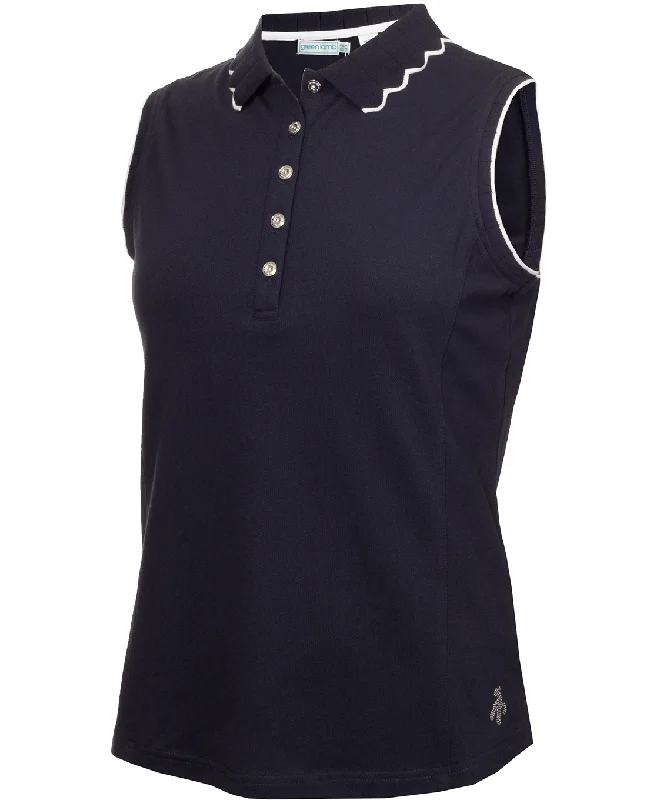 GREEN LAMB Nadia Sleeveless Club Polo 011 Navy