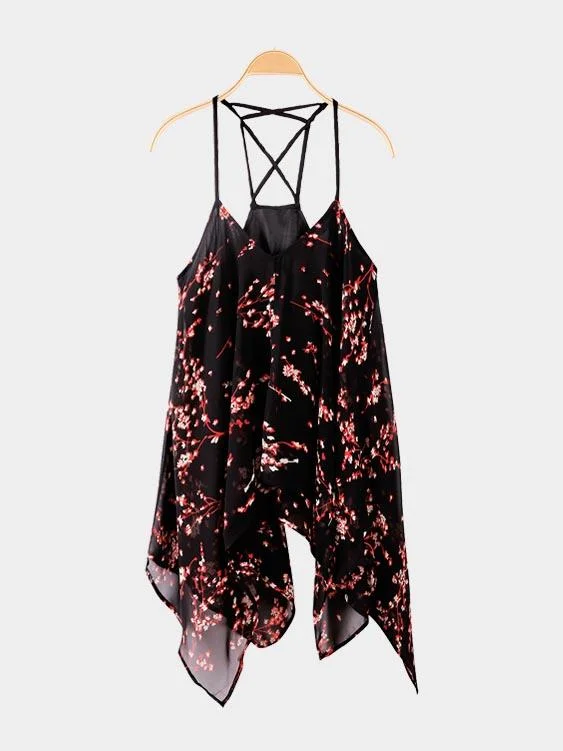 Custom Random Calico Print Strappy Cami Top