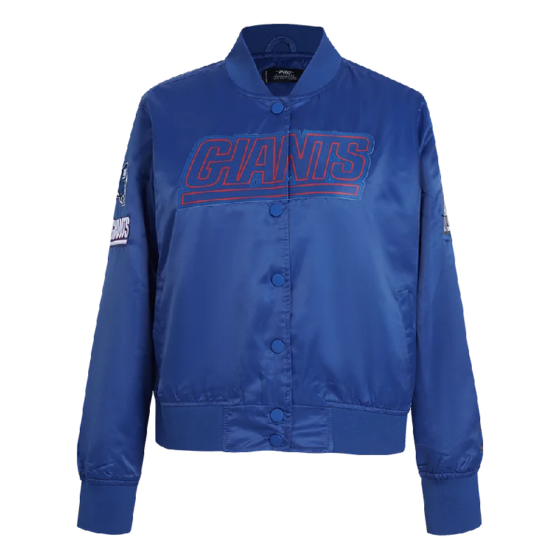 NFL NEW YORK GIANTS CLASSIC WOMEN'S SATIN JACKET (DODGER BLUE)