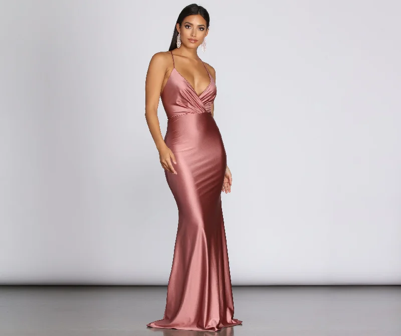 Jerry Cross Back Draped Gown