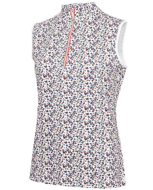 GREEN LAMB Natasha Half Zip Sleeveless Polo 017 Multi