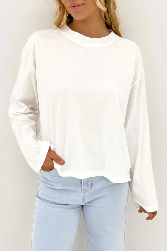 Organic Long Sleeve Tee White