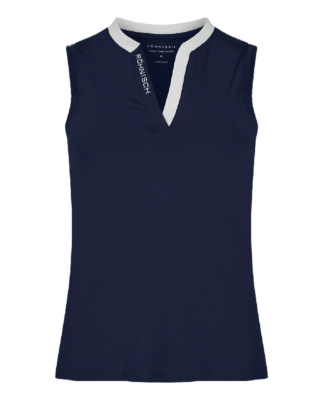 ROHNISCH Abby Sleeveless Polo Navy