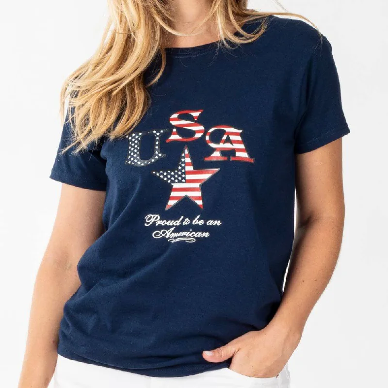 Women's USA Star Proud to be an American T-Shirt