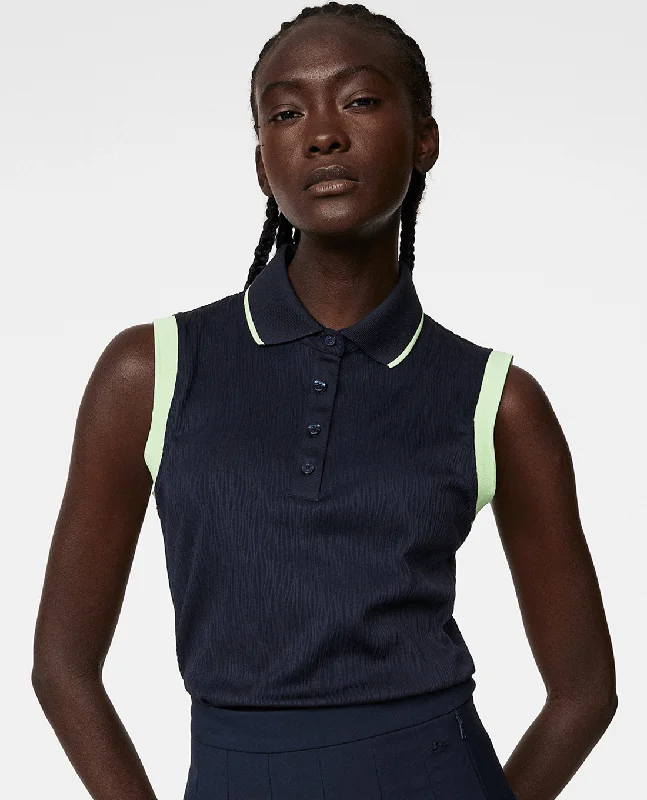 J.Lindeberg Lila Sleeveless Polo Navy