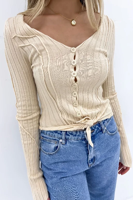 Alannah Knit Long Sleeve Cream