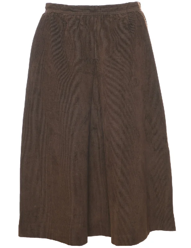 Corduroy A-line Skirt - M