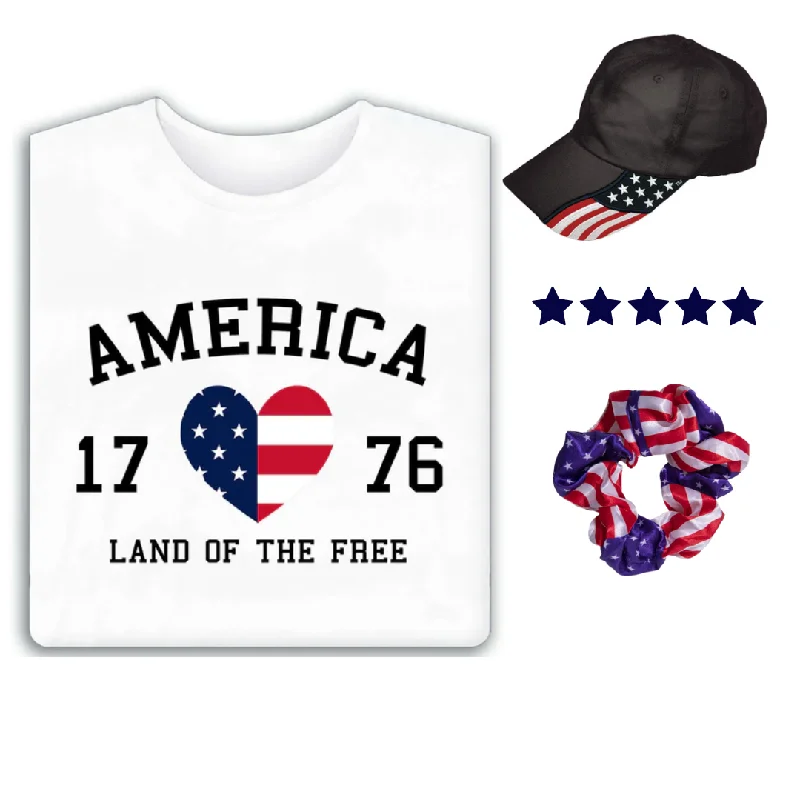 Women's 1776 T-Shirt, Liberty Hat and Scrunchie Set