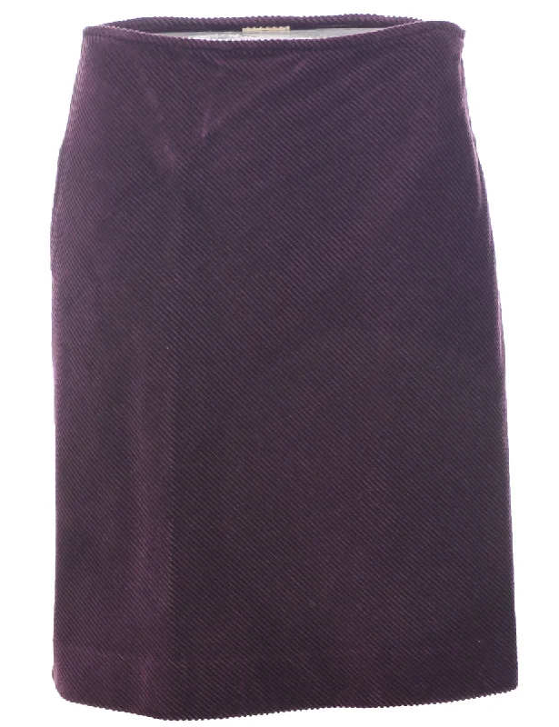 Corduroy A-line Skirt - M