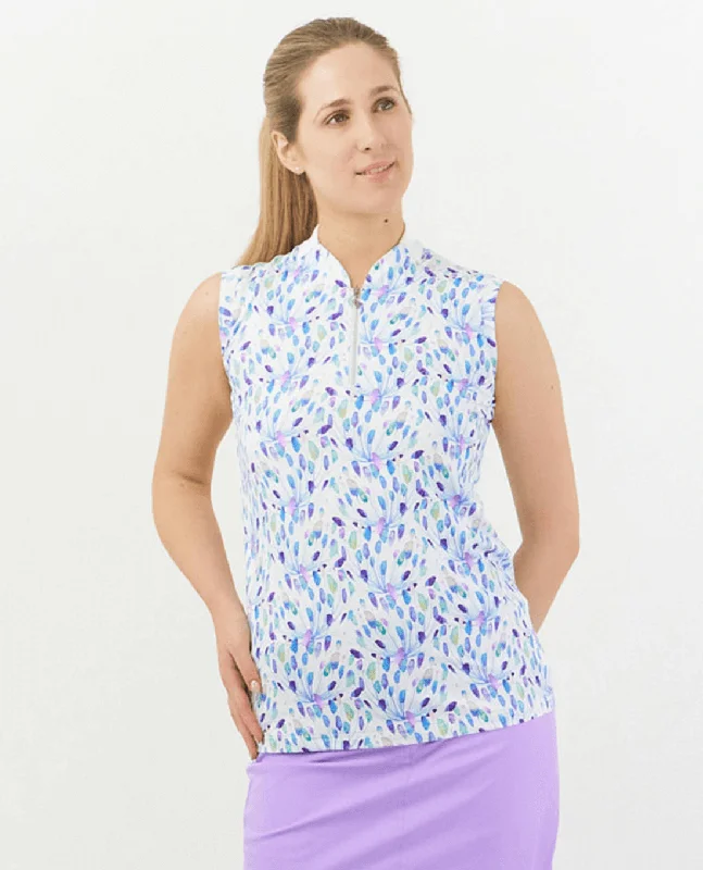 PURE GOLF Felicity Sleeveless Polo 030 Opal Wish